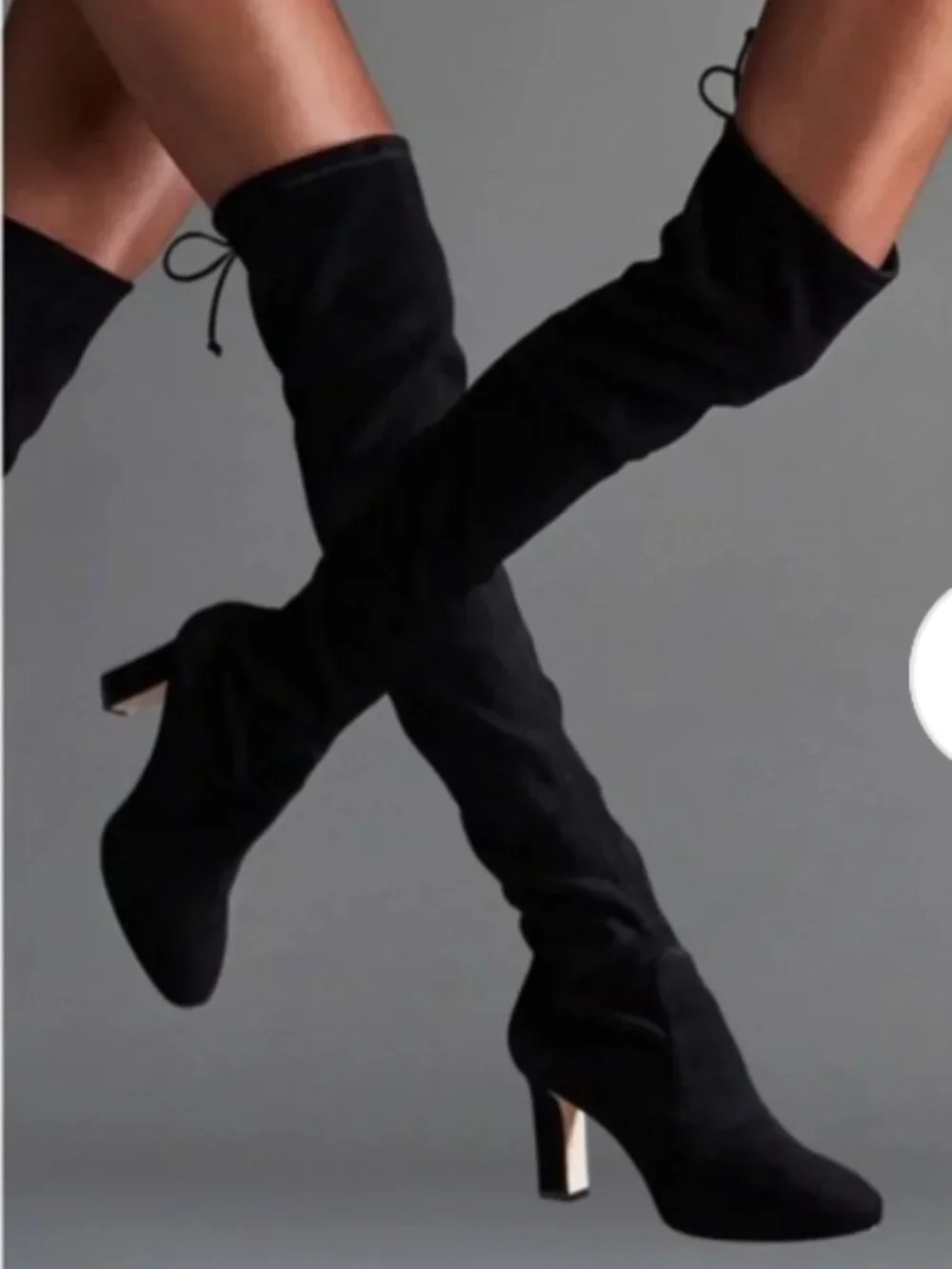 Stuart Weitzman Women's Over-The-Knee Suede Boot Black Size 6.5 with Box